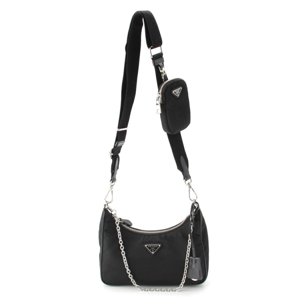 Prada Re Edition Re Tessuto Shoulder Bag Black